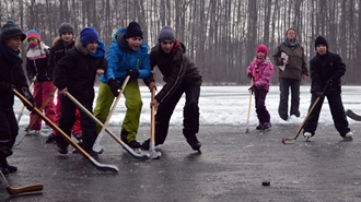 Eishockey im Winterferienlager